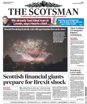 The Scotsman (UK) Newspaper Front Page for 29 August 2017
