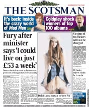 The Scotsman (UK) Newspaper Front Page for 2 April 2013