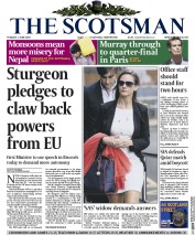 The Scotsman (UK) Newspaper Front Page for 2 June 2015