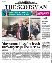 The Scotsman (UK) Newspaper Front Page for 2 June 2017