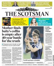 The Scotsman (UK) Newspaper Front Page for 2 September 2017