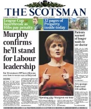 The Scotsman (UK) Newspaper Front Page for 30 October 2014