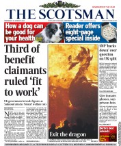 The Scotsman Newspaper Front Page (UK) for 30 January 2013
