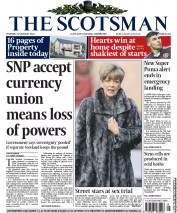 The Scotsman Newspaper Front Page (UK) for 30 January 2014