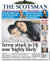 The Scotsman Newspaper Front Page (UK) for 30 August 2014