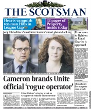 The Scotsman Newspaper Front Page (UK) for 31 October 2013