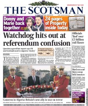The Scotsman (UK) Newspaper Front Page for 31 January 2013
