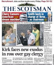 The Scotsman Newspaper Front Page (UK) for 31 May 2013