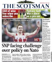 The Scotsman Newspaper Front Page (UK) for 31 July 2012