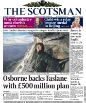 The Scotsman (UK) Newspaper Front Page for 31 August 2015