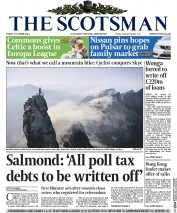 The Scotsman (UK) Newspaper Front Page for 3 October 2014
