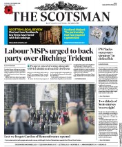 The Scotsman (UK) Newspaper Front Page for 3 November 2015
