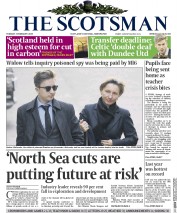The Scotsman (UK) Newspaper Front Page for 3 February 2015