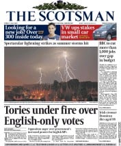 The Scotsman (UK) Newspaper Front Page for 3 July 2015