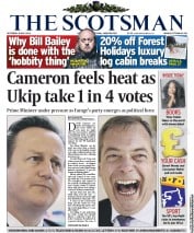The Scotsman (UK) Newspaper Front Page for 4 May 2013