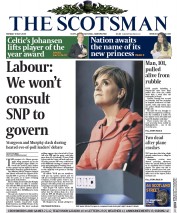 The Scotsman Newspaper Front Page (UK) for 4 May 2015