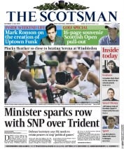 The Scotsman (UK) Newspaper Front Page for 4 July 2015