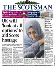 The Scotsman (UK) Newspaper Front Page for 4 September 2014