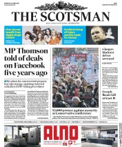 The Scotsman (UK) Newspaper Front Page for 5 October 2015