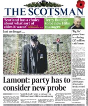 The Scotsman Newspaper Front Page (UK) for 5 November 2013