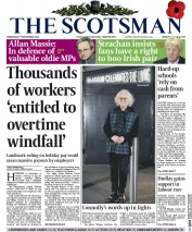 The Scotsman (UK) Newspaper Front Page for 5 November 2014