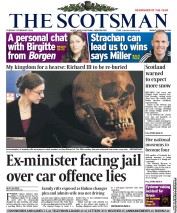 The Scotsman Newspaper Front Page (UK) for 5 February 2013