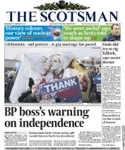 The Scotsman (UK) Newspaper Front Page for 5 February 2014