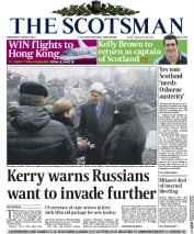 The Scotsman Newspaper Front Page (UK) for 5 March 2014