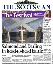 The Scotsman (UK) Newspaper Front Page for 6 August 2014