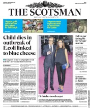 The Scotsman (UK) Newspaper Front Page for 6 September 2016