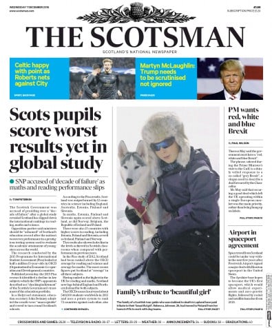 The Scotsman Newspaper Front Page (UK) for 7 December 2016
