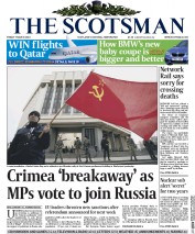 The Scotsman (UK) Newspaper Front Page for 7 March 2014