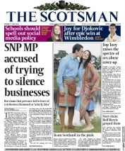 The Scotsman Newspaper Front Page (UK) for 7 July 2014