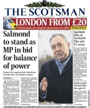 The Scotsman Newspaper Front Page (UK) for 8 December 2014