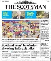 The Scotsman (UK) Newspaper Front Page for 8 September 2016