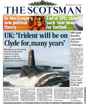 The Scotsman (UK) Newspaper Front Page for 9 January 2013