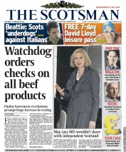 The Scotsman Newspaper Front Page (UK) for 9 February 2013