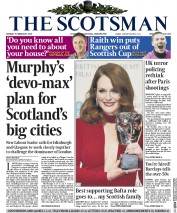 The Scotsman (UK) Newspaper Front Page for 9 February 2015