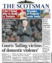 The Scotsman Newspaper Front Page (UK) for 9 May 2013