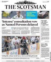 The Scotsman (UK) Newspaper Front Page for 9 September 2016
