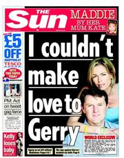 The Sun (UK) Newspaper Front Page for 10 May 2011