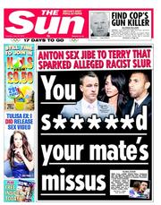 The Sun (UK) Newspaper Front Page for 10 July 2012