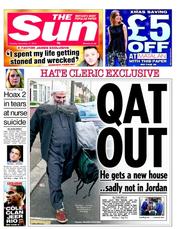 The Sun (UK) Newspaper Front Page for 11 December 2012