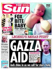 The Sun (UK) Newspaper Front Page for 11 February 2013