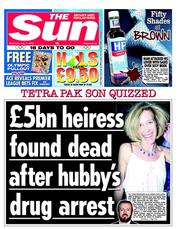 The Sun (UK) Newspaper Front Page for 11 July 2012