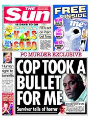 The Sun (UK) Newspaper Front Page for 12 July 2012