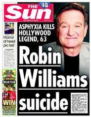 The Sun (UK) Newspaper Front Page for 12 August 2014