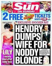 The Sun (UK) Newspaper Front Page for 13 April 2014