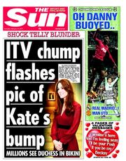 The Sun (UK) Newspaper Front Page for 14 February 2013