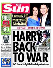 The Sun (UK) Newspaper Front Page for 16 June 2011